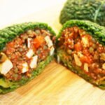 Recette végétarienne de chou vert farci aux lentilles et aux légumes