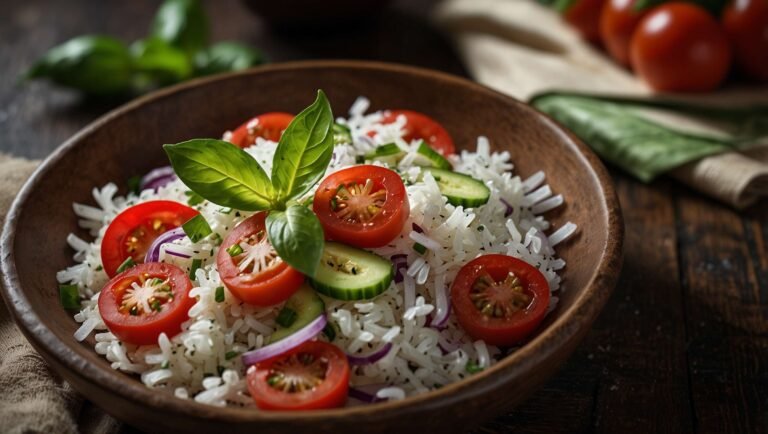 Recette de salade de riz végétarienne : fraîcheur et saveurs garanties