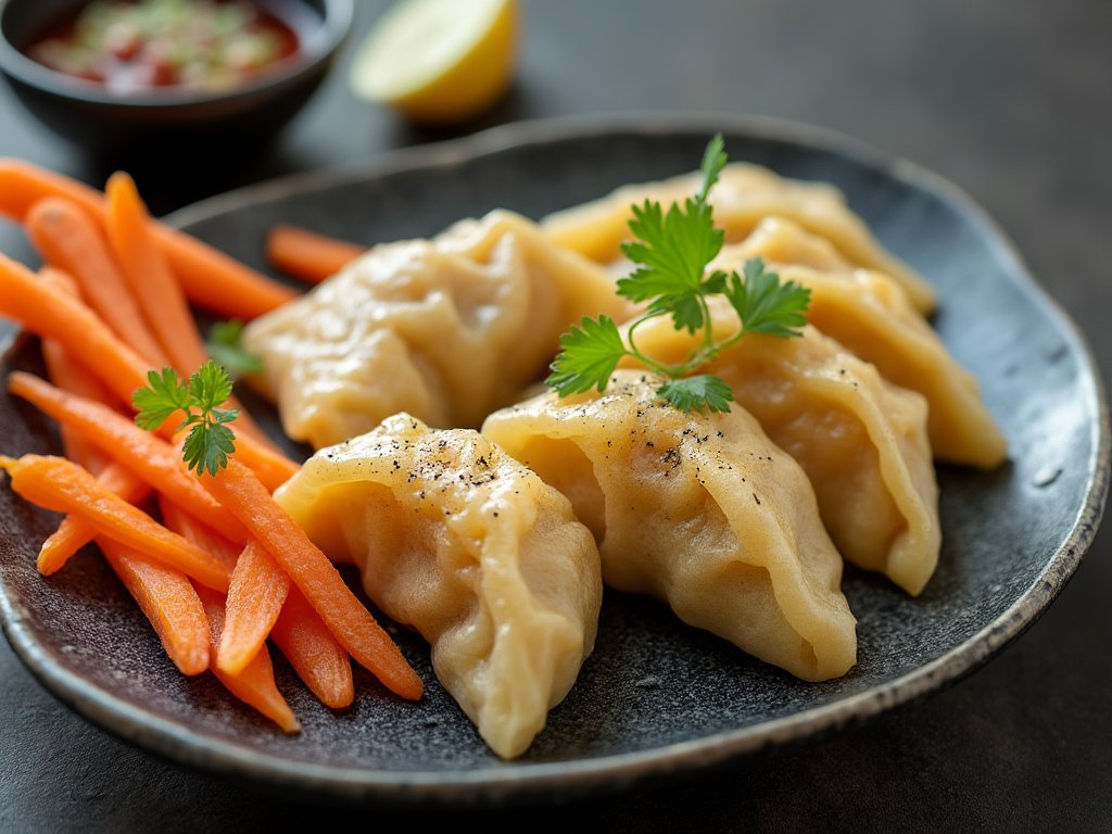 Gyoza aux carottes et gingembre