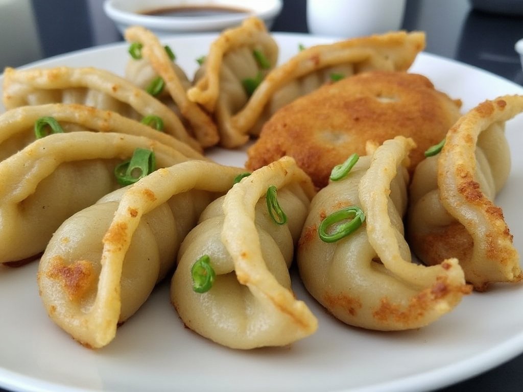 Gyoza aux champignons et épinards