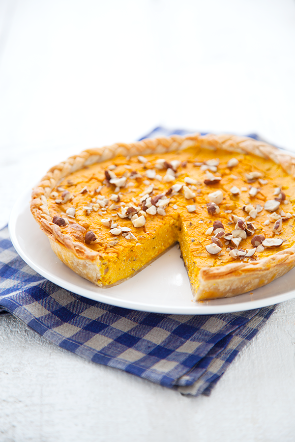 Délicieuse tarte au potimarron pour les végétariens