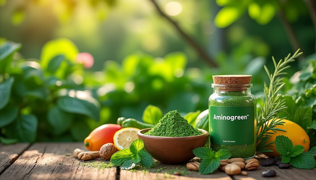 découvrez aminogreen, une source végétale premium d'acides aminés essentiels conçue pour optimiser votre santé et votre bien-être. boostez votre énergie et améliorez votre récupération avec cette formule naturelle et riche en nutriments.