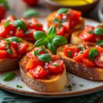 Bruschettas à la tomate et basilic