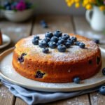 Cake au yaourt végétal et myrtilles