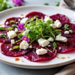 Carpaccio de betterave au fromage de chèvre