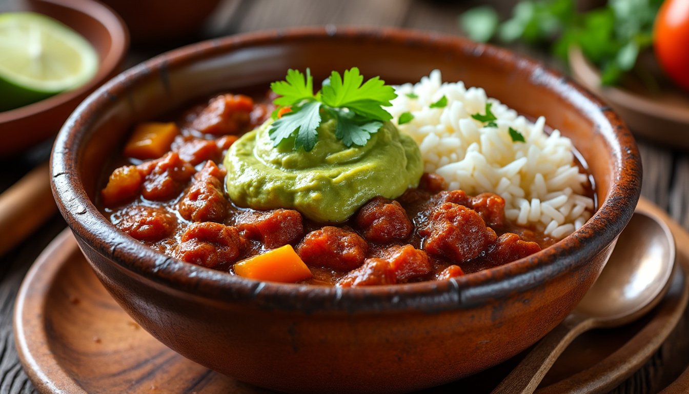 découvrez notre recette savoureuse de chili sin carne, préparé avec des haricots noirs tendres et des poivrons colorés. parfait pour un repas convivial, ce plat végétarien riche en saveurs saura séduire les palais les plus exigeants !