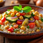 Couscous aux légumes rôtis et pois chiches