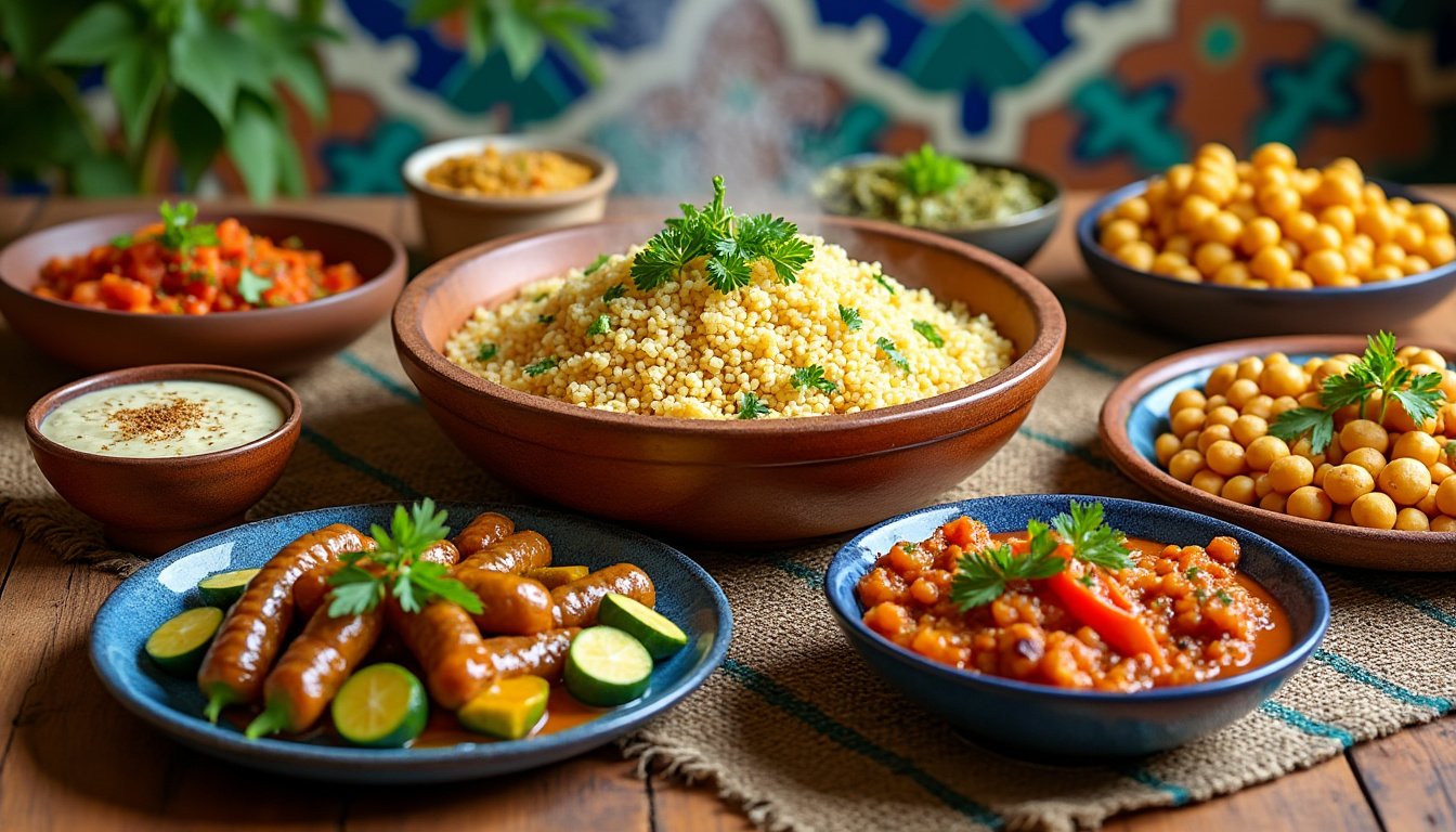 découvrez une recette savoureuse de couscous aux légumes rôtis et pois chiches, alliant textures croquantes et saveurs méditerranéennes. idéale pour un repas nourrissant et équilibré, cette préparation ravira vos papilles tout en étant parfaite pour vos repas en famille ou entre amis.