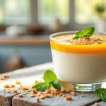 Crème coco-mangue façon panna cotta