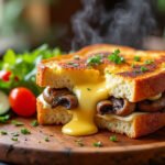 Croque-monsieur végétarien aux champignons