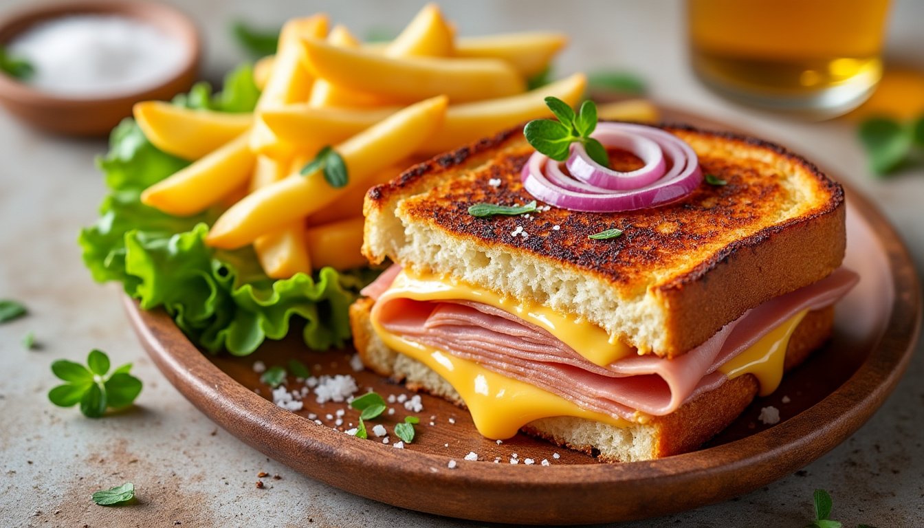 découvrez notre recette savoureuse de croque-monsieur végétarien aux champignons, un délice fondant alliant le croustillant du pain grillé et la richesse des champignons. idéal pour un repas rapide et gourmand !