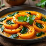 Curry de patate douce et épinards au lait de coco