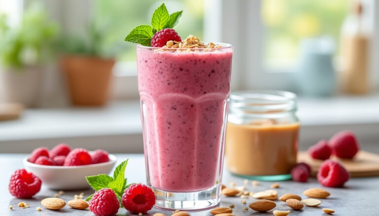 découvrez comment préparer facilement un délicieux smoothie framboise-amande et vanille, parfait pour une pause gourmande et saine. suivez notre recette simple pour savourer ce mélange rafraîchissant et plein de saveurs !