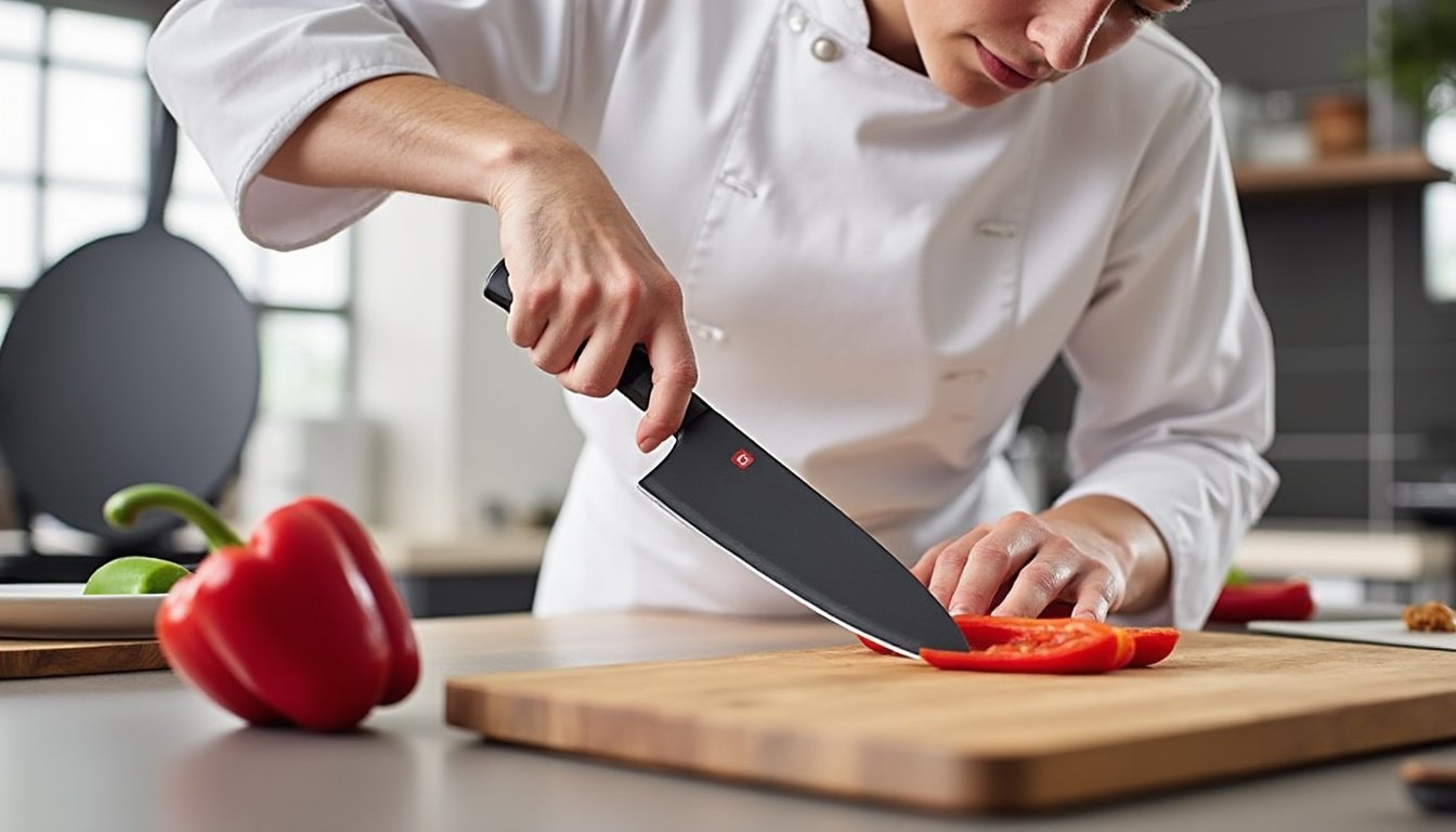 découvrez le couteau de chef victorinox, alliant ergonomie et performance pour sublimer votre expérience culinaire. parfait pour les chefs amateurs et professionnels, cet outil de cuisine vous offre précision et confort à chaque utilisation.