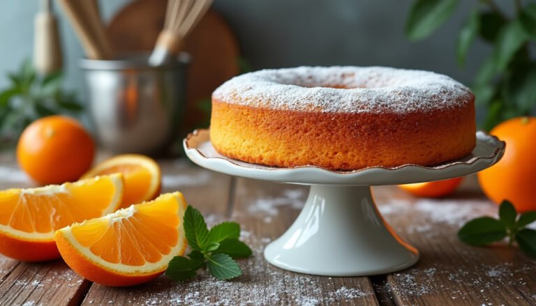 découvrez la recette de notre gâteau moelleux à l'orange, un délice parfumé et léger qui ravira vos papilles. parfait pour les occasions spéciales ou un goûter réconfortant, ce dessert allie le goût frais de l'orange à une texture fondante. facile à préparer, il apportera une touche de fraicheur à votre table !