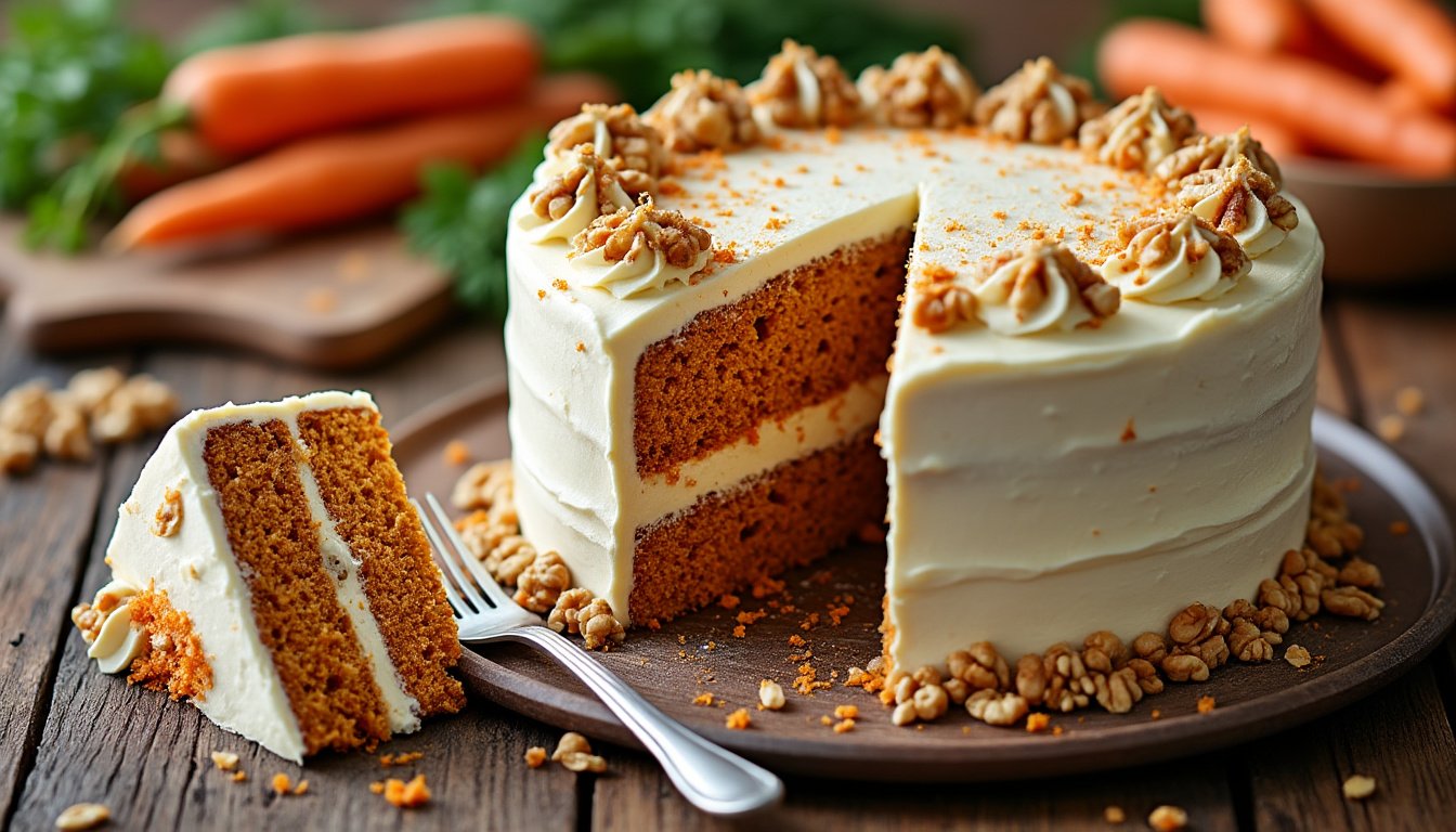 découvrez notre délicieuse recette de gâteau moelleux aux carottes et noix, alliant douceur et légèreté. parfait pour une pause gourmande, ce dessert original ravira vos papilles avec sa texture moelleuse et son goût naturel. idéal pour les amateurs de sucré-salé et ceux en quête d'un dessert réconfortant.