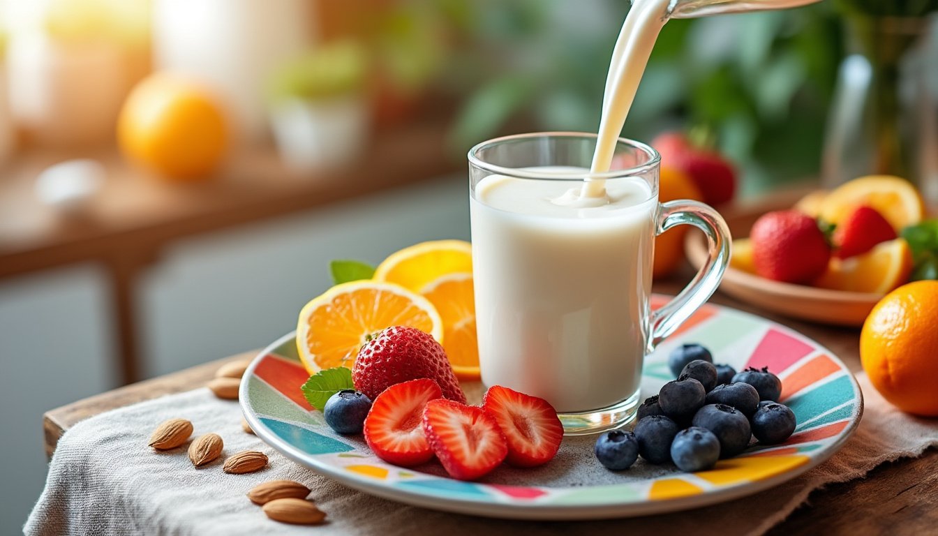 découvrez notre recette de lait d’amande maison au cacao, une boisson délicieuse et crémeuse qui allie le goût subtil des amandes à la richesse du cacao. idéale pour un petit-déjeuner sain ou une pause gourmande, ce lait végétal fait maison est simple à préparer et plein de saveurs.