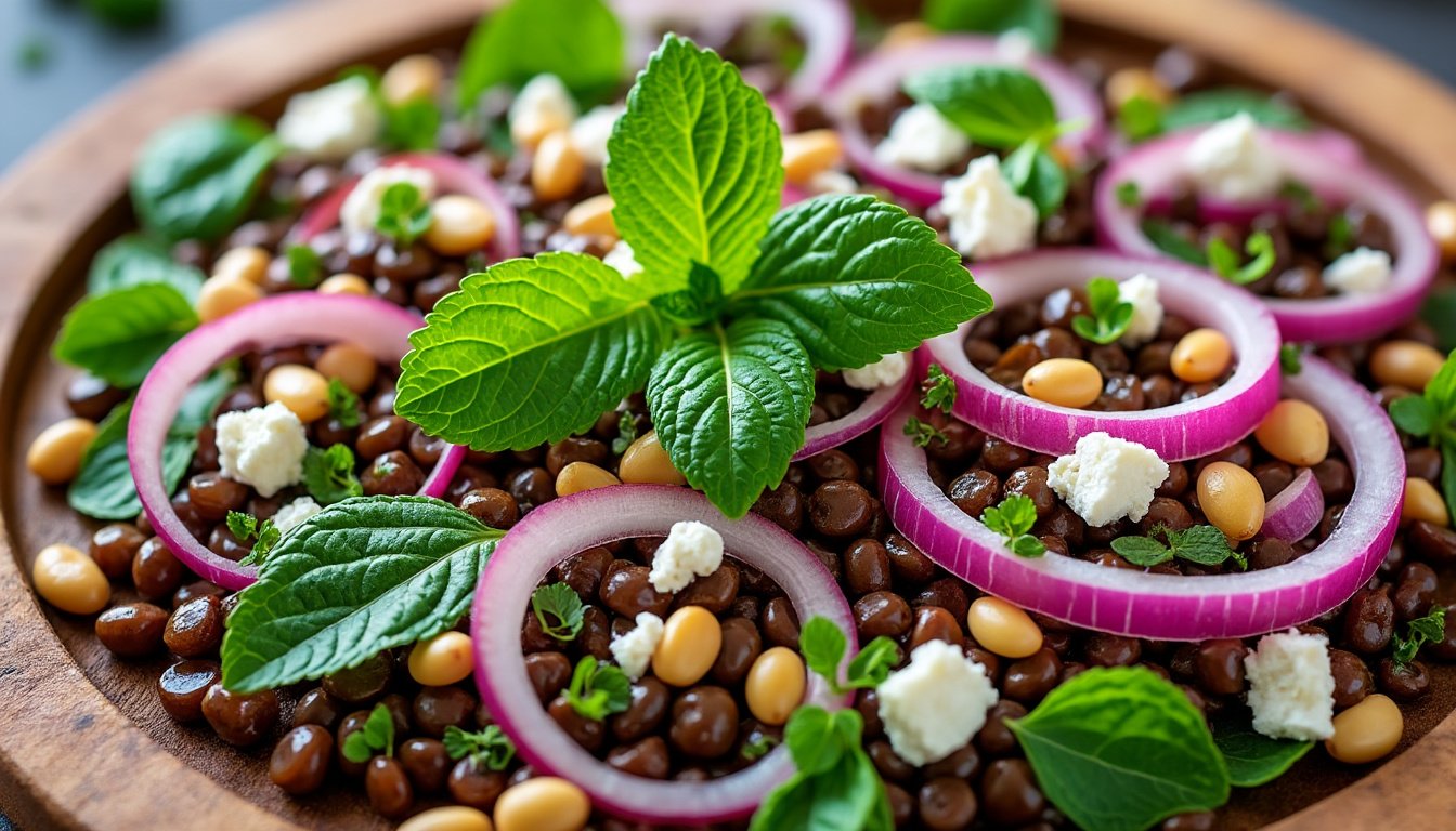 découvrez une délicieuse salade de lentilles vertes, agrémentée de feta crémeuse et de menthe fraîche. parfaite pour un repas léger et plein de saveurs, cette recette saine allie textures et arômes pour éveiller vos papilles.