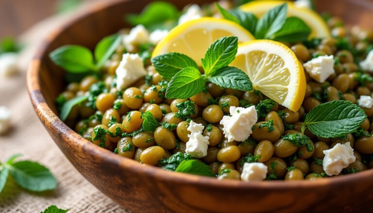 découvrez notre délicieuse salade de lentilles vertes, agrémentée de feta crémeuse et de menthe fraîche. un plat sain, plein de saveurs et idéal pour vos repas d'été !