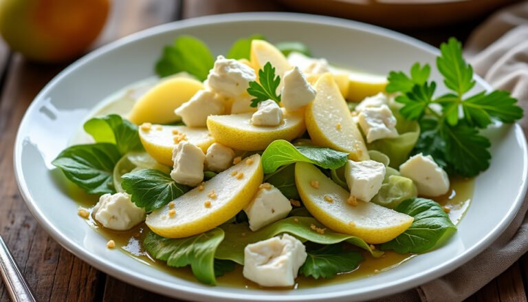 découvrez une délicieuse salade d'endives associant la douceur des poires, le caractère du roquefort et le croquant des noix. idéale pour un repas léger ou une entrée raffinée, cette recette allie fraîcheur et saveurs. préparez-vous à ravir vos papilles avec cette harmonie parfaite de goûts.