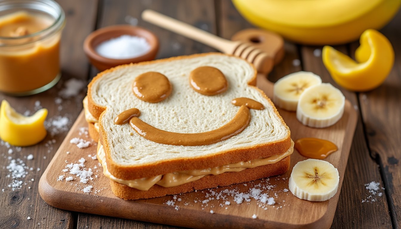 découvrez le délice du sandwich au beurre de cacahuète et banane, une combinaison parfaite de saveurs onctueuses et sucrées. idéal pour un snack énergisant ou un petit-déjeuner rapide, ce sandwich allie la richesse du beurre de cacahuète à la douceur de la banane, créant une expérience gourmande et réconfortante à savourer à tout moment de la journée.