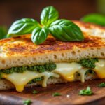 Sandwich au fromage grillé et pesto