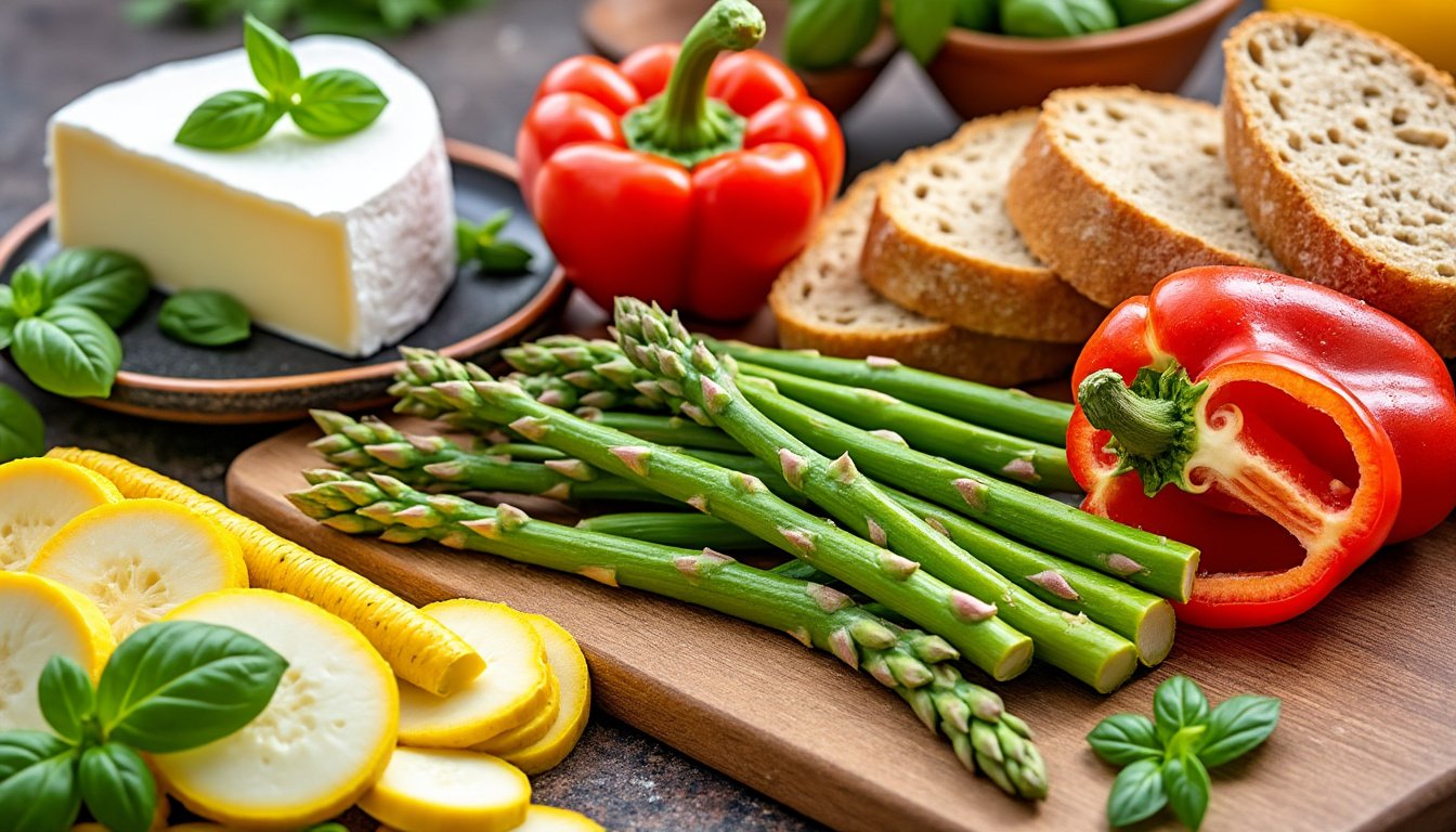 découvrez notre savoureux sandwich aux légumes grillés, accompagné de mozzarella fondante. parfait pour un déjeuner léger et plein de saveurs, ce délice végétarien ravira vos papilles !