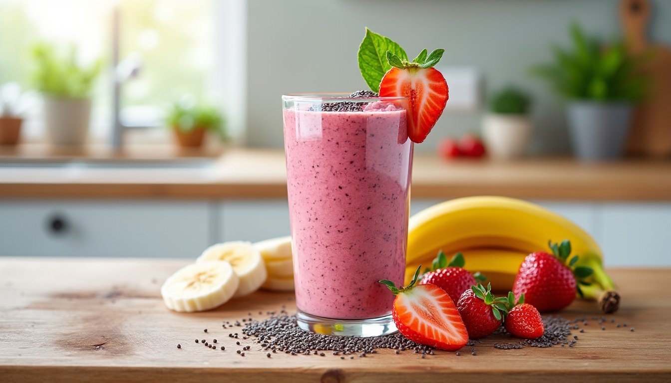 découvrez les bienfaits du smoothie fraise-banane et graines de chia, une boisson saine et délicieuse. explorez nos recettes faciles pour profiter de ce mélange parfait riche en vitamines et en oméga-3.