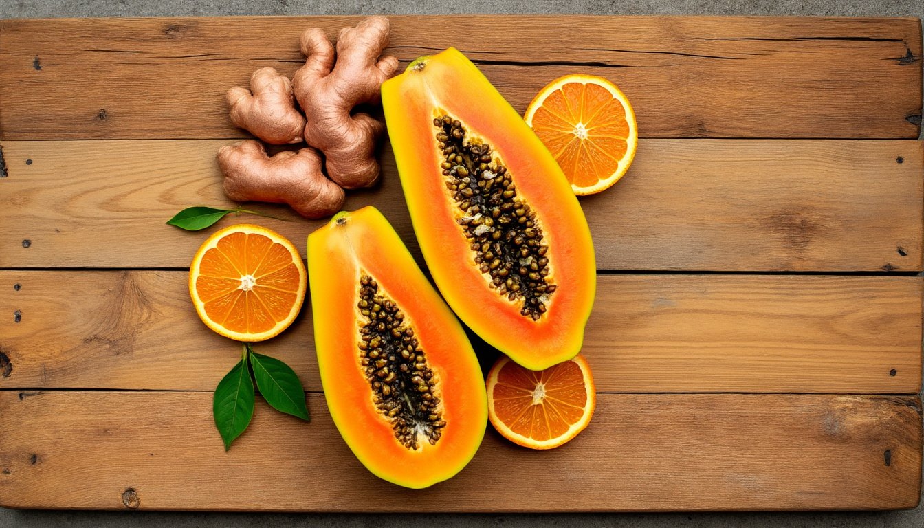 découvrez les bienfaits du smoothie papaye-orange et gingembre : un mélange délicieux et nutritif qui booste votre énergie et renforce votre immunité. suivez notre recette simple pour préparer cette boisson revitalisante chez vous !