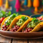 Tacos végétariens aux haricots rouges et guacamole