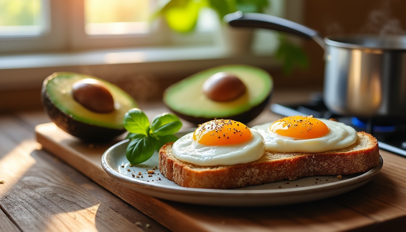 découvrez la recette savoureuse des toasts d’avocat garnis d'œufs pochés, un plat sain et équilibré parfait pour vos petits-déjeuners ou brunchs. simple à préparer, cette alliance de textures et de saveurs ravira vos papilles tout en vous apportant une dose d'énergie!