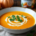 Velouté de courge butternut au lait de coco