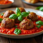 Boulettes de lentilles et sauce tomate maison
