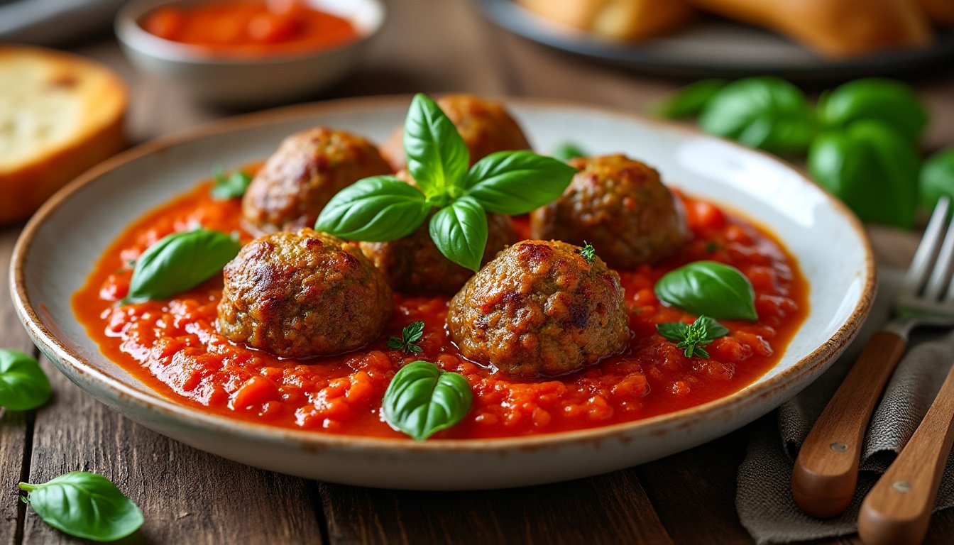 découvrez notre délicieuse recette de boulettes de lentilles accompagnées d'une sauce tomate maison savoureuse. un plat végétarien réconfortant, riche en protéines et parfait pour tous les gourmands!