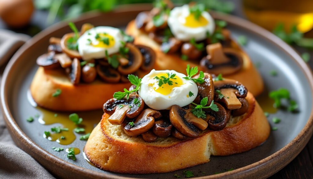 découvrez notre délicieuse recette de bruschettas aux champignons et ricotta, une entrée raffinée qui allie des saveurs savoureuses et crémeuses. parfaites pour vos apéritifs ou vos dîners entre amis, ces bruschettas sont faciles à réaliser et séduiront tous les palais.
