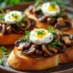 Bruschettas aux champignons et ricotta