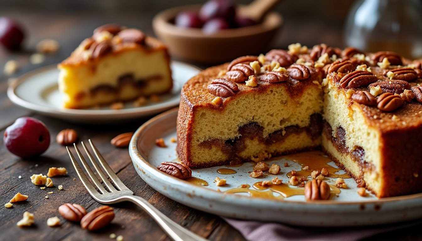 découvrez une délicieuse recette de cake aux dattes et noix de pécan, alliant douceur et croquant. parfait pour un goûter gourmand ou un dessert réconfortant, ce cake moelleux saura séduire vos papilles avec ses ingrédients savoureux et sains.