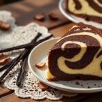 Cake marbré au chocolat et vanille