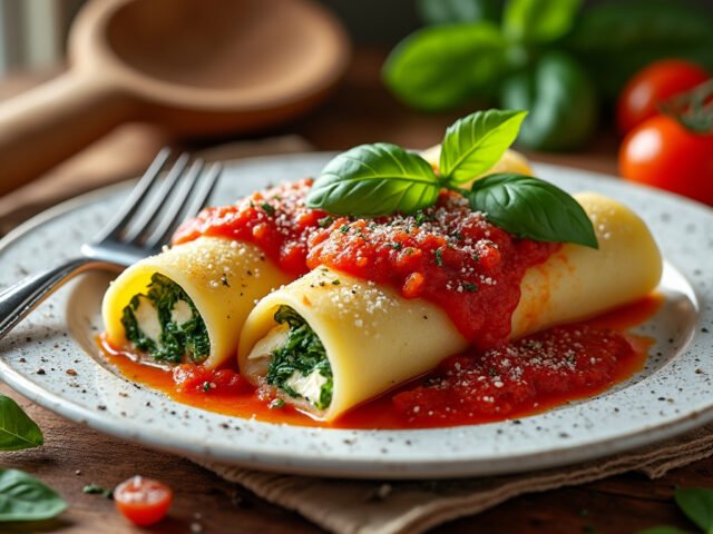 Cannellonis aux légumes et ricotta