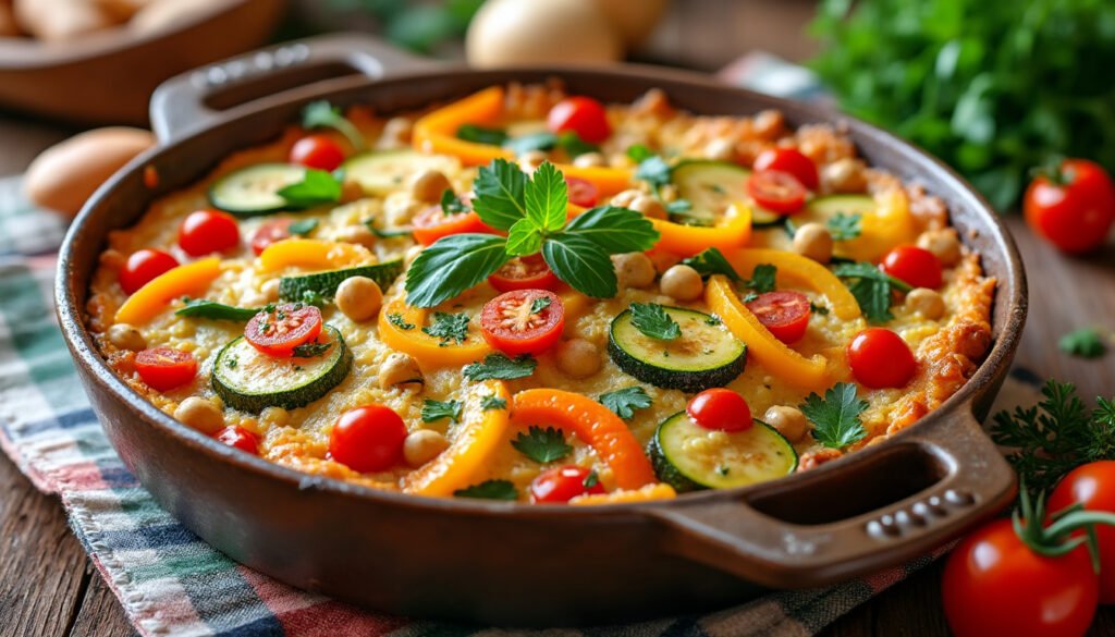 découvrez notre délicieuse cassolette de légumes et pois chiches, un plat savoureux et nutritif alliant la douceur des légumes de saison et la richesse des pois chiches. parfait pour un repas végétarien équilibré, cette recette facile à réaliser ravira vos papilles tout en réchauffant votre cœur.