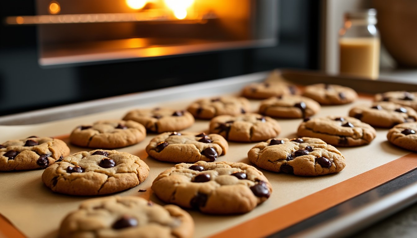 découvrez nos délicieux cookies au beurre de cacahuète et chocolat noir, alliant le croustillant du cookie à la douceur du beurre de cacahuète et l'intensité du chocolat noir. une gourmandise irrésistible pour tous les amateurs de sucré !