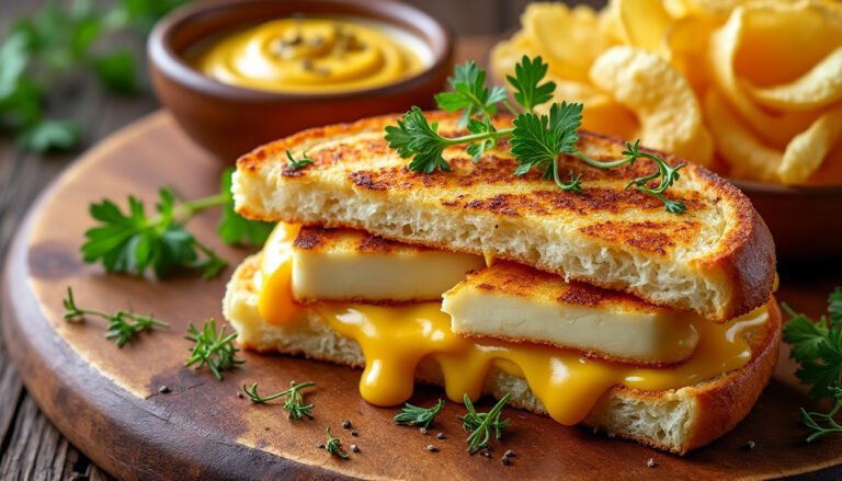 découvrez notre savoureux croque-tofu garni de fromage fondu, une délicieuse alternative végétale qui allie croustillant et fondant. parfait pour un repas rapide, nourrissant et plein de saveurs!