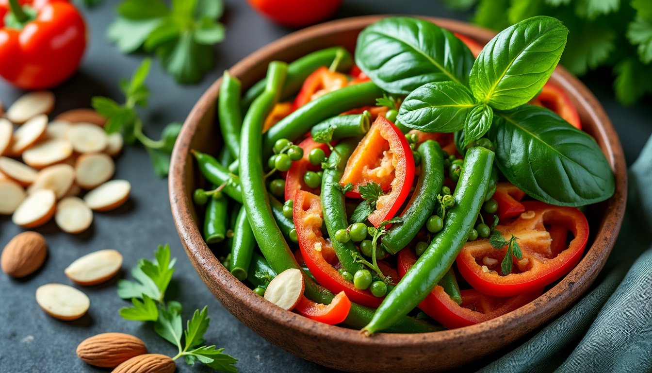 découvrez notre savoureux curry de légumes verts au lait d'amande, une recette délicieuse et réconfortante qui allie la douceur du lait d'amande à la richesse des légumes frais. idéal pour un repas sain et végétal, ce plat vous transportera en un instant vers des saveurs exotiques.