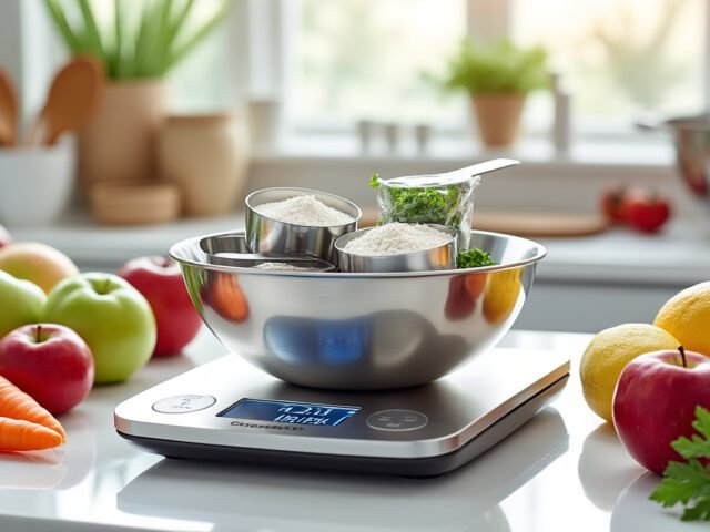 Découvrez la précision de la balance de cuisine Cuisinart avec bol en acier inoxydable