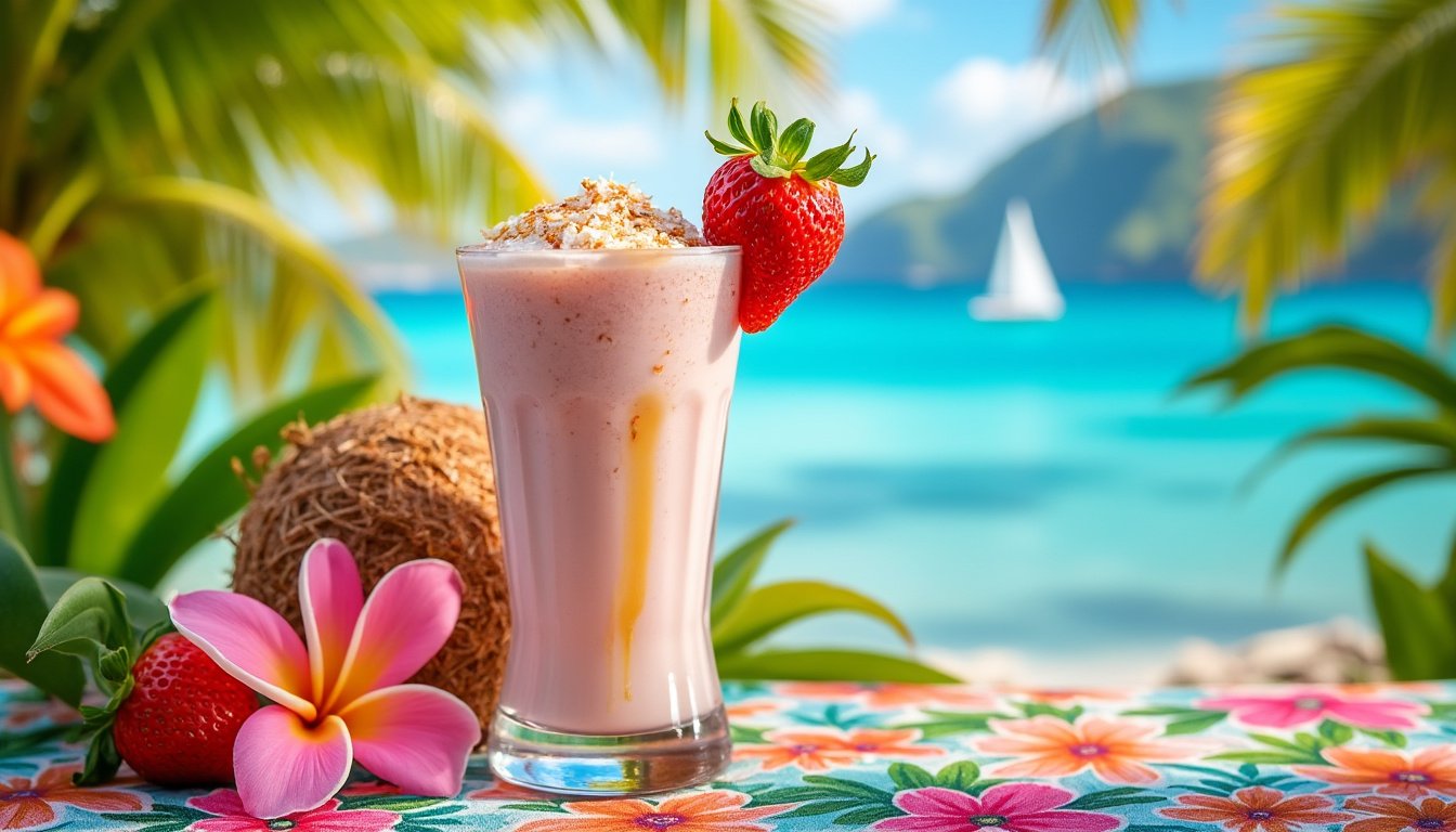 plongez dans l'univers savoureux du smoothie fraises-lait de coco et vanille ! découvrez comment cette délicieuse combinaison de saveurs apporte une explosion de fraîcheur, de nutriments et de bien-être à votre quotidien. parfait pour un petit déjeuner revitalisant ou une collation gourmande, ce smoothie est un véritable atout santé à ne pas manquer.