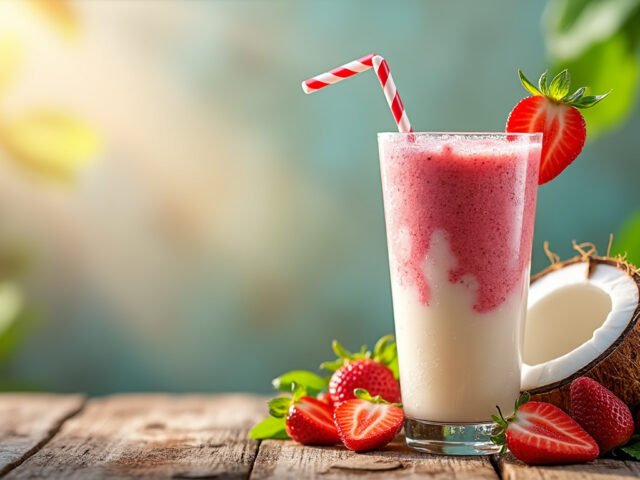 Découvrez les bienfaits du smoothie fraises-lait de coco et vanille