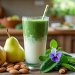 Découvrez les bienfaits du smoothie poire-épinard et amandes