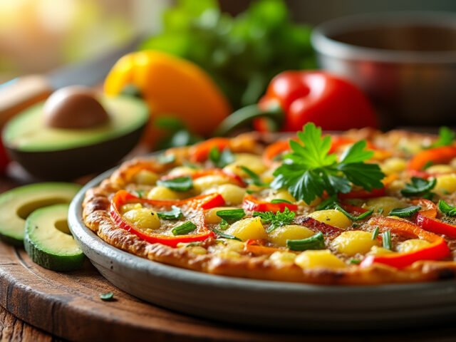 Frittata aux pommes de terre et poivrons