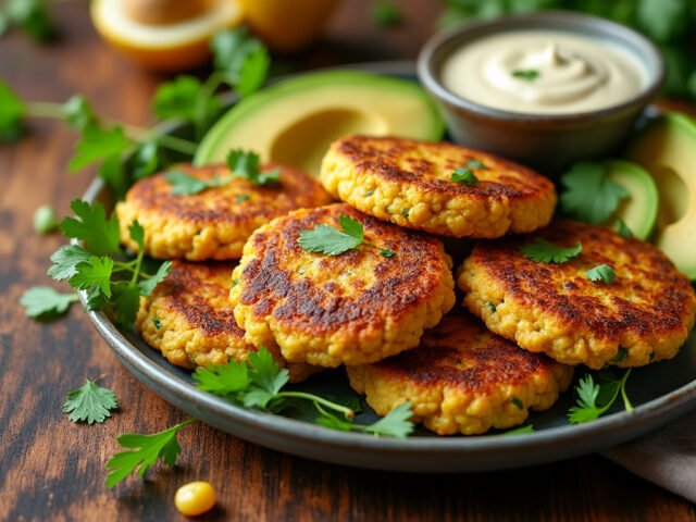 Galettes de pois chiches et maïs