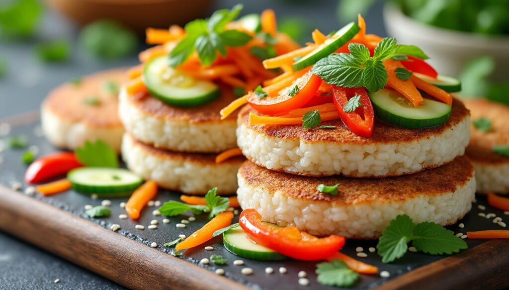 découvrez nos délicieuses galettes de riz accompagnées de légumes croquants, une recette saine et savoureuse idéale pour un encas léger. profitez d'un mélange de textures et de saveurs qui raviront vos papilles tout en étant nutritif.